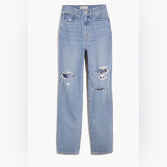 MADEWELL Baggy Straight Jeans in Earlhurst Wash: Ripped Edition - Picture 5 of 5